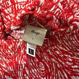Maaji Red and White Patterned Romper